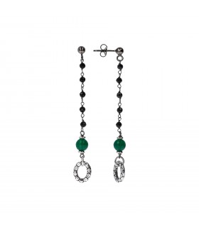 PULSERA PLATA CON AGATA VERDE - ALBERT M. - WSOX00179.GRN
