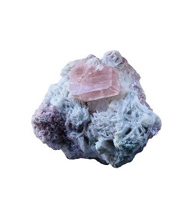 BICOLOR SILVER NECKLACE WITH MORGANITES - SALVATORE - 112C0103